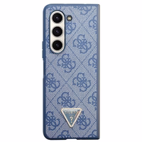 Guess 4G Triangle Strass Ümbris jaoks Samsung Galaxy Z Fold 5 - sinine