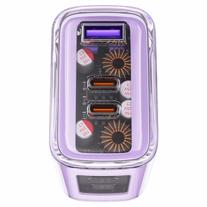 Acefast GaN Laadija 65W 3 ports (1xUSB, 2xUSB C) roheline (A45)