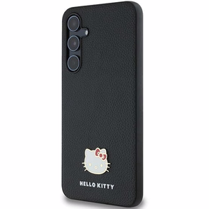 Hello Kitty Metal Logo Kitty Head ümbris jaoks Samsung Galaxy A55 - must
