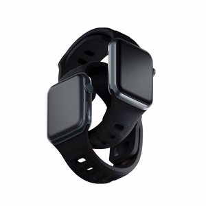 3mk silikoonrihm Apple Watchile, 38/40/41/42 mm, must, väike suurus