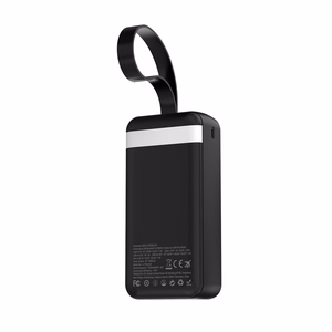 Wozinsky W8-W 30000 mAh 30W akupank, 2x USB-A, USB-C, taskulambiga, must