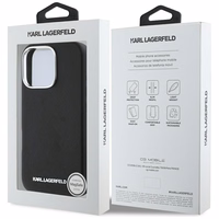 Karl Lagerfeld Saffiano Full Wrapped Elongated Metal Logo MagSafe iPhone 16 Pro Ümbris - must