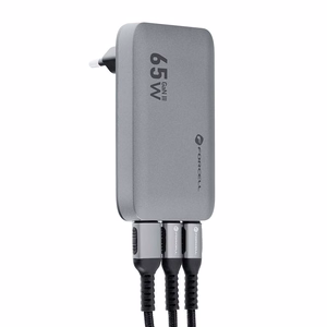 Phone Laadija Forcell F-Energy Ultra Slim GaN III 2 x USB C + USB A QC4.0 PD 4A 65W VT-47 hall 0INT