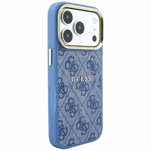 Guess Embossed 4G Classic MagSafe ümbris iPhone 17 Pro Max / 18 Pro Max jaoks, sinine