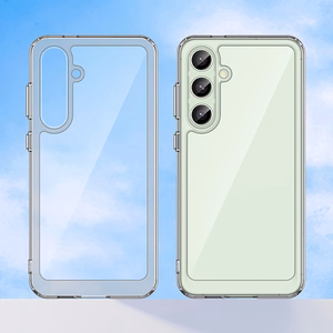 Outer Space Ümbris with Gel Frame jaoks Samsung Galaxy S24 FE - läbipaistev