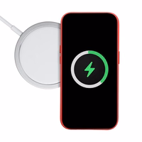 LEATHER MAG COVER ümbris jaoks IPHONE 16 Plus punane