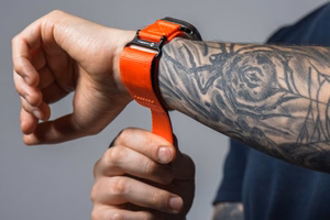 Strap to Apple Watch Forcell F-Design FA05 nylon hook-and-loop 42 / 44 / 45 / 49 mm orange
