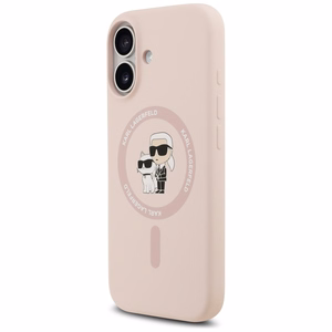 Karl Lagerfeld Silicone Karl&Choupette Ring MagSafe Ümbris jaoks iPhone 17 - Roosa