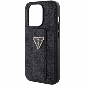 Guess Grip Stand 4G Triangle Strass чехол для iPhone 15 Pro Max - чёрный