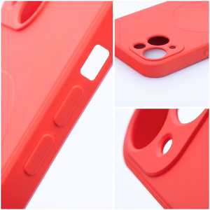SILICONE MAG COVER Ümbris compatible with MagSafe jaoks IPHONE 17 punane