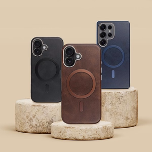 GENTLEMAN MAG COVER Ümbris compatible koos MagSafe jaoks IPHONE 16 pruun