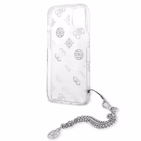 Guess GUHCP13SKPESI iPhone 13 mini 5.4" hõbedane/hõbedane kõvakott Peony Chain Collection