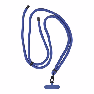 SWING (8mm) Phone lanyard, Phone pendant with adjustable length / cord length 165cm (max 82.5cm in the loop) / on the shoulder or neck - dark sinine