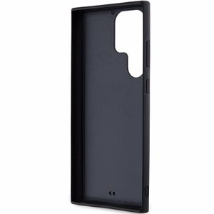 Karl Lagerfeld 3D Rubber Glitter Logo ümbris jaoks Samsung Galaxy S24 Ultra - must