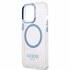 Guess GUHMP13LHTRMB iPhone 13 Pro / 13 6,1" sinine/sinine hard ümbris Metal Outline Magsafe