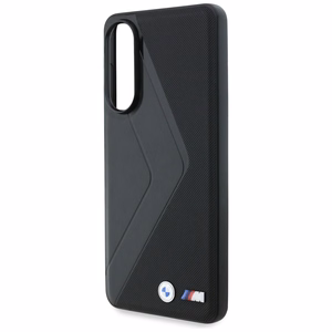 BMW Leather Oversized Stripes MagSafe ümbris jaoks Samsung Galaxy S25 Edge - must