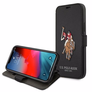 US Polo USFLBKP12SPUGFLBK iPhone 12 mini 5,4" tšarny/must raamat Polo tikandiga kollektsioon