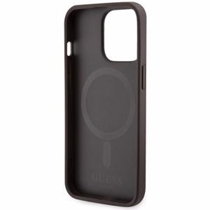 Guess GUHMP13XP4RPSW iPhone 13 Pro Max 6.7" brown/brown hardcase 4G Printed Stripes MagSafe