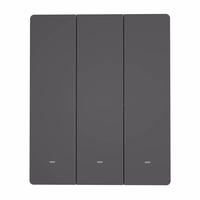 Nutikas WiFi seina lüliti SONOFF M5-3C-80 (3-channel, jaoks raam, graphite)