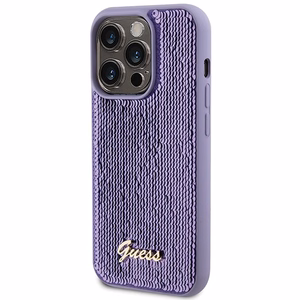 Guess Sequin Script Metal ümbris jaoks iPhone 15 Pro - lilla