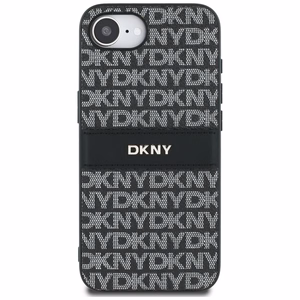DKNY Repeat Texture Pattern with Tonal Stripe ümbris jaoks iPhone 16e - must