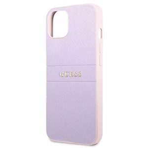 Guess GUHCP13SPSASBPU iPhone 13 mini 5,4 "lilla / lilla Saffiano Hot Stamp & Metal Logo