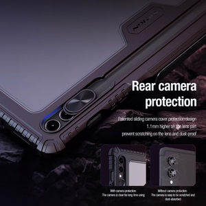 Nillkin Bumper Leather Ümbris Pro ümbris jaoks Samsung Galaxy Tab S9+ - must