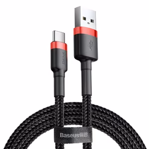 Baseus Cafule Cable durable nylon cable USB / USB-C QC3.0 2A 3M must-punane (CATKLF-U91)