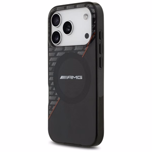 Mercedes AMG IML Double Layer Rhombs ümbris seadmele iPhone 18 Pro / 17 Pro, MagSafe-ühilduv – must ja punane