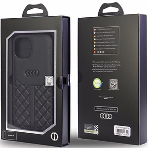 Audi Genuine Leather iPhone 14 6.1" must/must hardcase AU-TPUPPCIP14-Q8/D1-BK