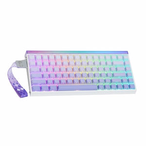 HERO84 HE White+Purple+Gradient+LIGHT JadeKing RGB AULA gasket klaviatuur