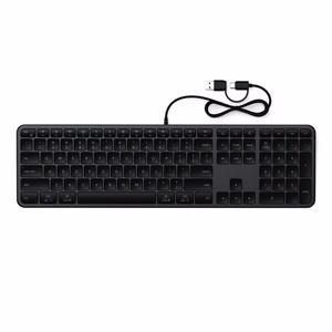 Wired keyboard USB A/USB C QWERTY Dual (Mac/Windows) Satechi Slim LX3 Wired space black