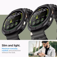 Spigen Liquid Air Ümbris jaoks Samsung Galaxy Watch 8 44mm - Matt Must