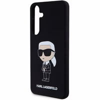 Karl Lagerfeld Silicone Ikonik ümbris jaoks Samsung Galaxy S24+ - must