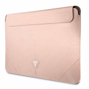 Guess Saffiano Triangle Logo ümbris jaoks a 16" laptop - roosa