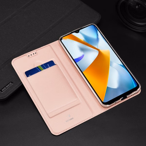 Dux Ducis Skin Pro ümbris Oppo Reno 8 Pro flip cover kaardi rahakoti stend must