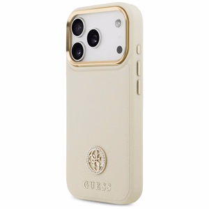 Guess Grained Strass Logo MagSafe ümbris jaoks iPhone 17 Pro - beige