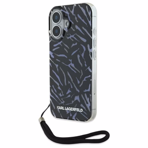 Karl Lagerfeld Zebra With Cord iPhone 16 Plus Ümbris - lilla