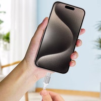 Blavec kaabel Raptor punutud - USB Type C - PD 66W 6A 1 meeter Apple CarPlay/Android Auto (CRA-UC6WS10) valge-hõbedane