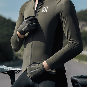 Rockbros cycling gloves spring/summer/autumn, full, size: XL - green