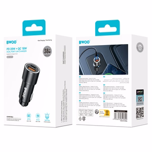 Autolaadija Bwoo (CC73) (1xUSB; 1xUSB-C; 38W) must