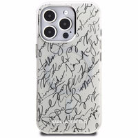 Karl Lagerfeld IML Karl Script Pattern MagSafe Ümbris jaoks iPhone 16 Pro - Valge