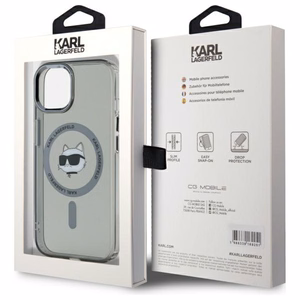 Karl Lagerfeld KLHMP15SHLSCHK iPhone 15 6.1" must/must hardcase IML Metal Choupette Head MagSafe