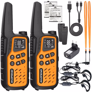 Baofeng BF-T25E raadiosaatjate komplekt, 2 tk, oranžid