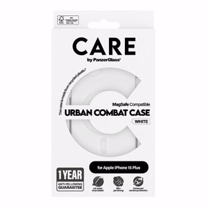 CARE by PanzerGlass Urban Combat Ümbris MagSafe jaoks iPhone 15 Plus - Valge