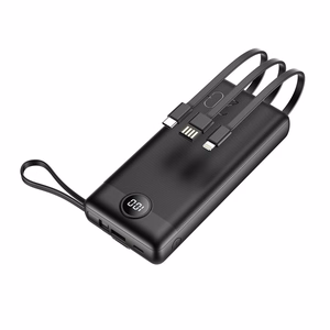 Powerbank Veger C20 (W2047 / W2059) 20000 mAh with built-in Micro-USB cables / Type C / Lightning must