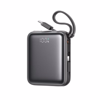 Joyroom JR-PBF27 10000mAh 22.5W Powerbank sisseehitatud USB-C ja Lightning kaablitega - Must