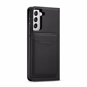 Magnetkaardi ümbris Samsung Galaxy S22 + (S22 Plus) Kott rahakott kaardihoidja Must