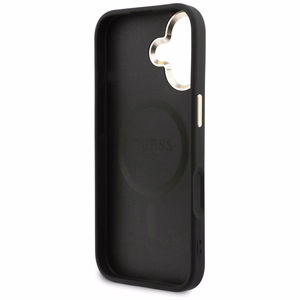 Guess Perforated 4G MagSafe чехол для iPhone 17 чёрный