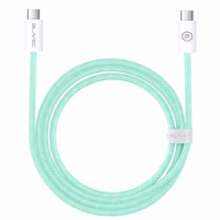 Blavec Kaabel Candy braided - Type C to Type C - PD 60W 3A 2 metres Apple CarPlay/Android Auto (CCA-CC3GN20) roheline